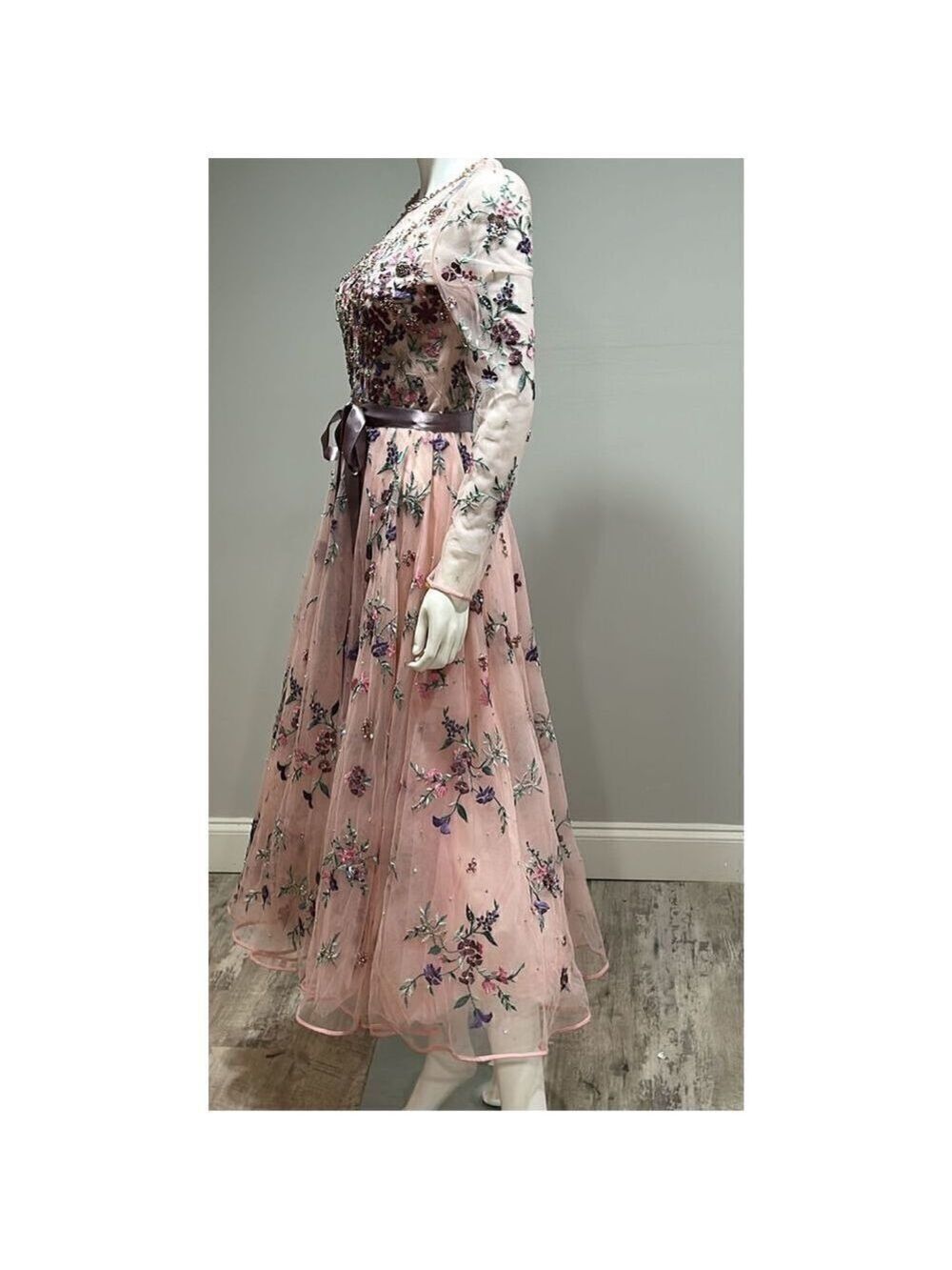 Jenny Packham Effie Floral Embroidered Dress Size 4 (uk 8) - Picture 9 of 15